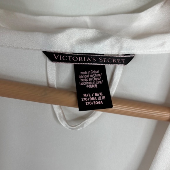 Victorias Secret Satin Robe M/L Blush Pink Kimono Lounge Lingerie Luxury Bridal - Picture 6 of 11